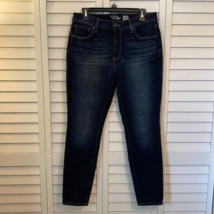 TimeandTru size 12 highrise skinny dark blue jeans.  Super stretchy!